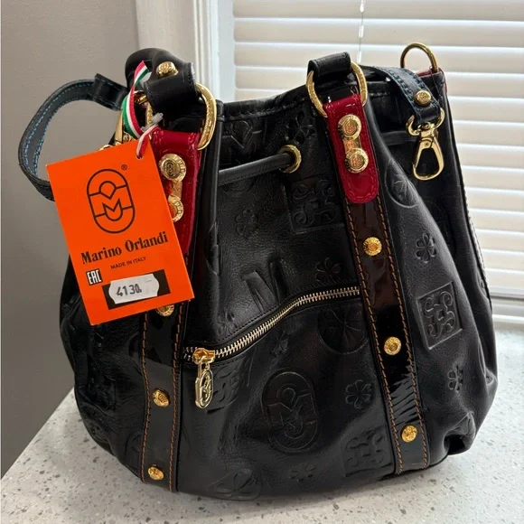 Marino Orlandi | Bags | Rare 43 Marino Orlandi Black And Red  display picture 3